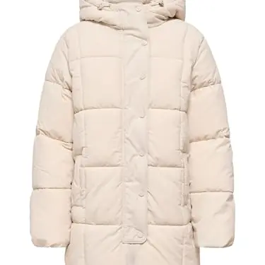 JdY Damen Long Hood Pufferjacke