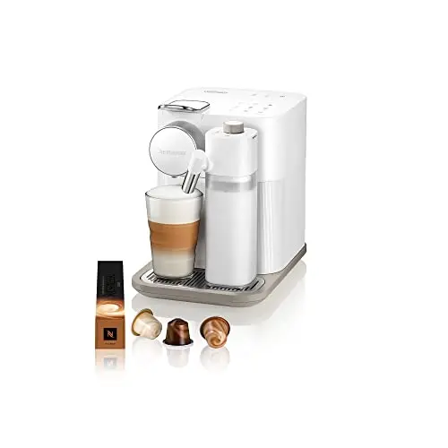 Nespresso De'Longhi EN640.W Gran Lattissima Kaffeekapselmaschine mit Milchsystem, 19 Bar, Weiß