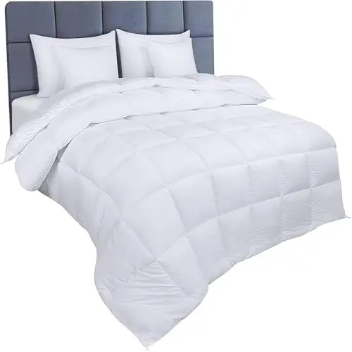 Utopia Bedding Bettdecke 200x200 cm - Steppbett in Weiß