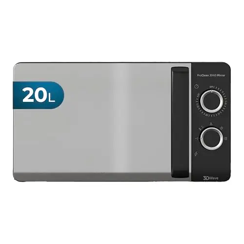 Cecotec Mikrowelle ProClean 3040, 20L, 700W, 6 Stufen, Timer, Auftau, Schwarz