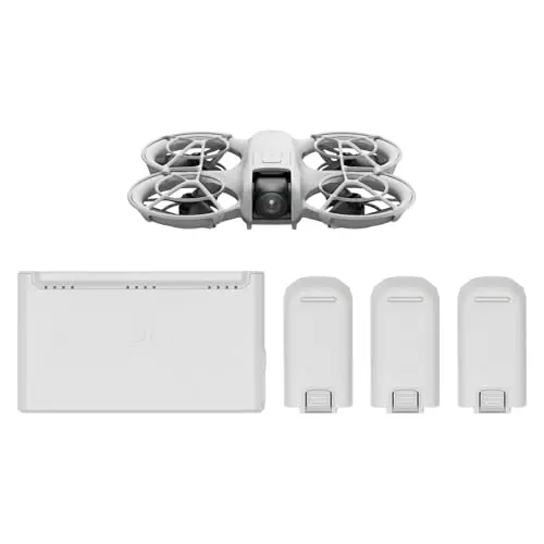 DJI Neo Combo Minidrohne mit 4K Kamera und 3 Akkus - selbstfliegende 135g Drohne mit Handstart und Motivverfolgung