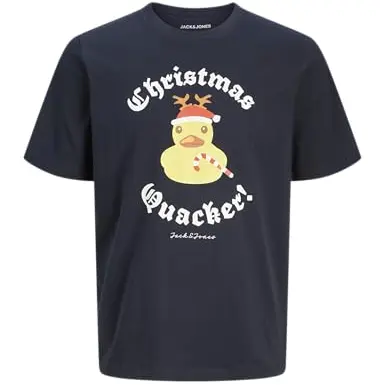 JACK&JONES Herren Funny Tee Crew Neck T-Shirt, Sky Captain, Größe S