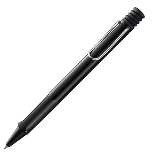Lamy Safari Kugelschreiber schwarz - zeitloser Kuli mit ergonomischem Griff, inkl. M 16 Mine in schwarz