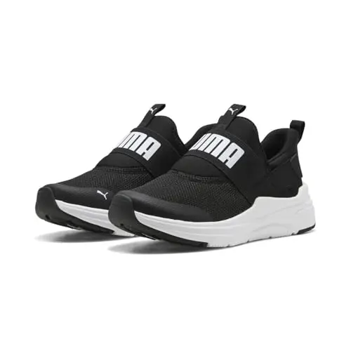 PUMA Softride Wired 2 SLIPTECH JR Sneaker, Schwarz/Weiß, Größe 37,5
