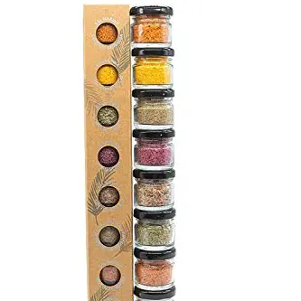 GLOSA MARINA Gourmet Salzset aus Mallorca, 8x25g, ideales Geschenk für Feinschmecker
