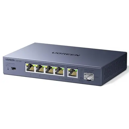 UGREEN 2.5G LAN Switch mit 5 Ports, Unmanaged, für Computer, NAS, Server, WiFi 6, schnelle Datenübertragung