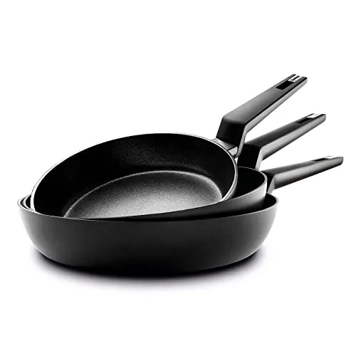 CASTEY Pfannenset aus Titan, 24-28 cm, antihaftbeschichtet, ergonomischer Griff