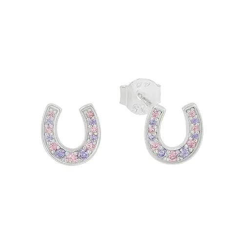 s.Oliver 925 Sterling Silber Mädchen Schmuck mit Hufeisen und Zirkonia - Geschenkbox inklusive