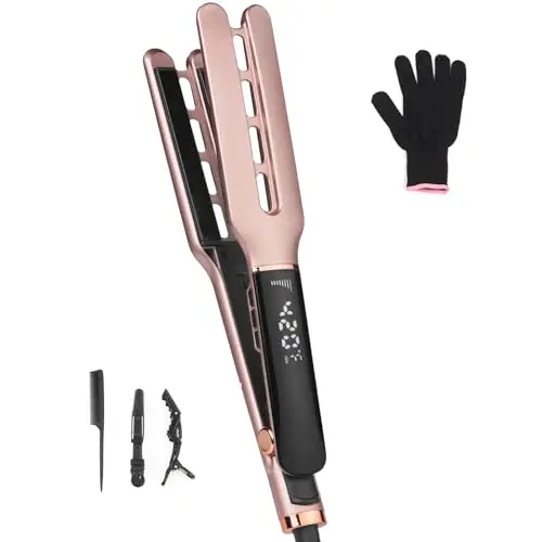 Professionelles 9 mm Glätteisen mit LCD-Display für alle Haartypen
