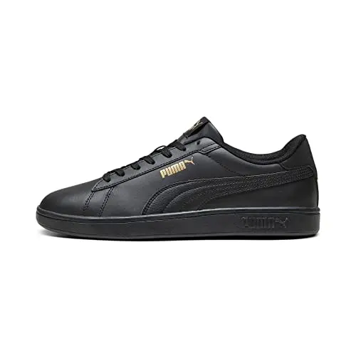Puma Smash 3.0 L Unisex Sneaker, schwarz/gold, Größe 39 EU