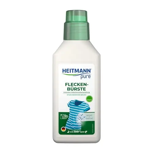 HEITMANN pure Fleckenbürste | Veganer Flecklöser für Kragen und Manschetten | 250 ml