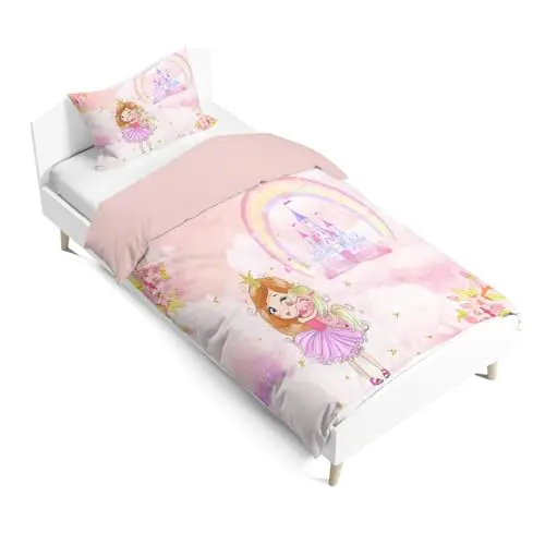 Einhorn Bettwäsche Set 100x135cm mit Kissenbezügen - Weich und kuschelig für Mädchen