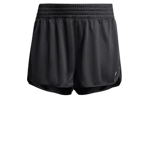adidas Damen Pacer Essentials Knit High-Rise Shorts Plus Size - Schwarz, XL