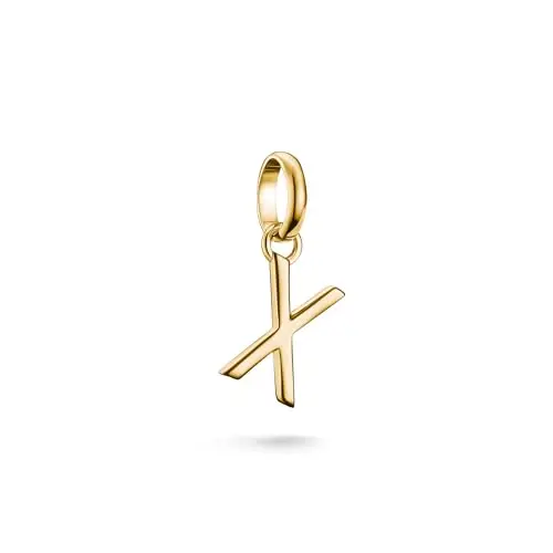 THOMAS SABO Charm-Anhänger Buchstabe X, vergoldet 18K, recyceltes 925 Silber