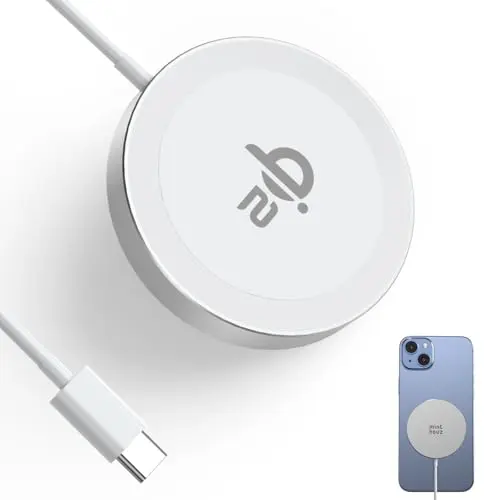 Minthouz Qi2 kabelloses Ladegerät für iPhone 16/15/14/13, magnetisches Ladepad für Samsung und AirPods (Silber)