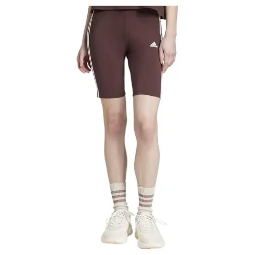 adidas Damen 3-Stripes Bike Shorts, shadow brown, Größe M