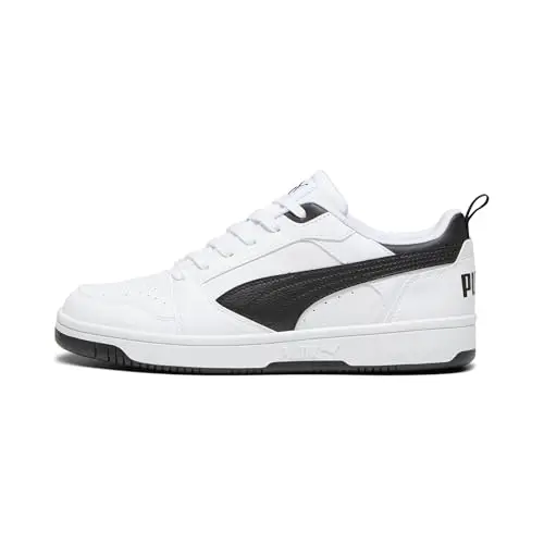PUMA Rebound V6 Low Unisex Sneaker, Schwarz/Weiß, Größe 43 EU