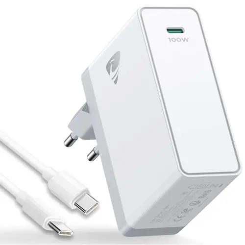 Aioneus 100W USB-C Netzteil für MacBook Pro/Air und iPad Pro, 2m Ladekabel