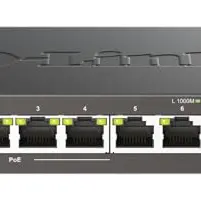 D-Link 8-Port unmanaged Gigabit PoE+ Switch, Plug & Play, ohne Lüfter, Metallgehäuse