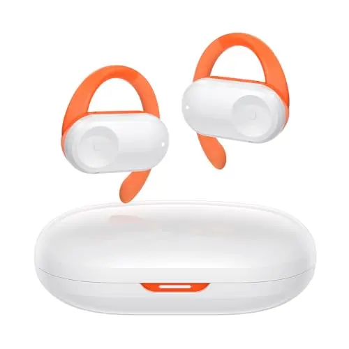 Kabellose Open Ear Kopfhörer mit Bluetooth 5.3, 50 Std Spielzeit, für Sport und Freizeit, Weiß
