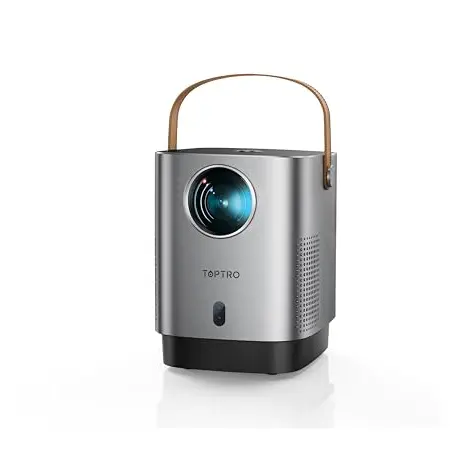 TOPTRO Mini Beamer - Tragbarer Projektor 1080P Full HD mit WiFi, Bluetooth und 18000 Lumens