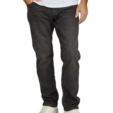 TOM TAILOR Herren Jeans Marvin Stretch Straight Fit - Used Dark Stone Black