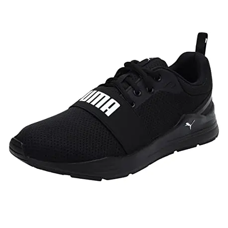 PUMA Kinder Wired Run Jr Sneaker, Schwarz/Weiß, 37 EU