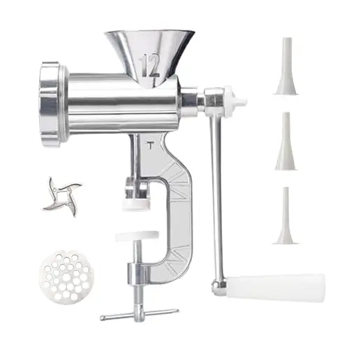 Manuelle Fleischmühle - Wurst Stuffer Kit für die Küchenmaschine zum Schleifen und Mahlzeitenzubereitung