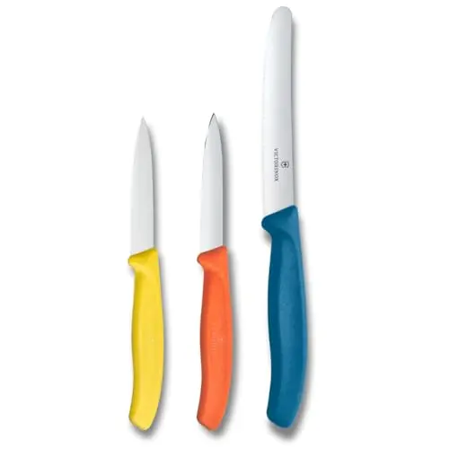 Victorinox Swiss Classic Küchenmesser-Set, 3 Teile, Gemüse-, Tomaten- und Frühstücksmesser, rostfrei