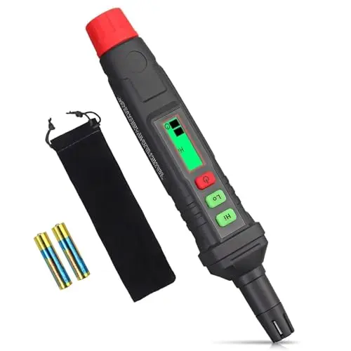 ALLmeter Gasmelder mit Alarm für brennbare Gase - LCD-Display, inklusive 2 Batterien
