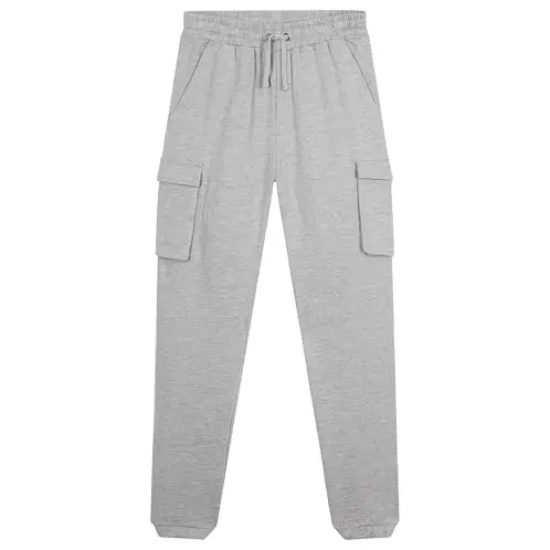 CityComfort Herren Jogginghose lang mit 4 Taschen – Freizeit- und Cargohose für Männer (Grau, S)