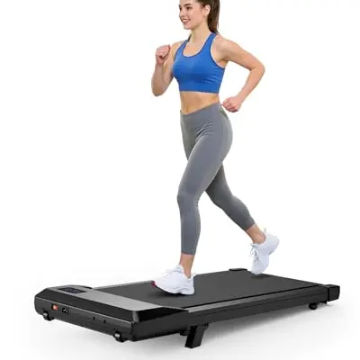Superun Walking Pad bis 159 kg, leises Laufband für Zuhause mit App, Trainingsmodus und virtuellen Strecken