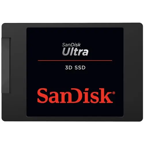 SanDisk Ultra 3D 4 TB SSD interne Festplatte 2,5 Zoll - Stoßbeständig, 560 MB/s, Schwarz