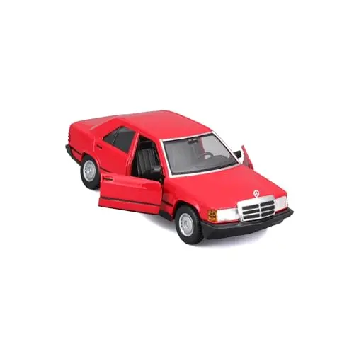Bburago Mercedes 190E (1987) Modellauto 1:24 in Blau mit beweglichen Türen