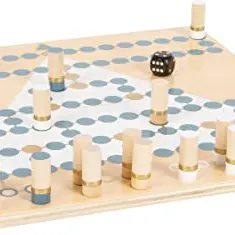 Small Foot Gold Edition Holz-Barrikade und Halma Gesellschaftsspiel für Familie ab 6 Jahre
