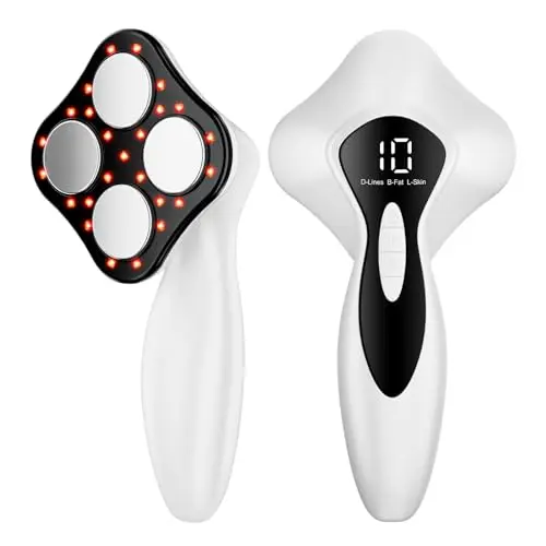 Oranmagic kabelloses Massagegerät gegen Cellulite und Lipödem für Taille, Bauch, Gesäß, Arme und Beine, Weiß