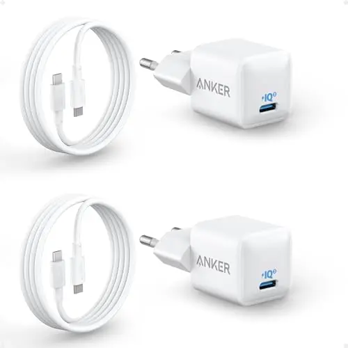 Anker Nano 20W USB-C Ladegerät mit 2 Kabeln – Schnelllade-Set für iPhone, iPad & mehr
