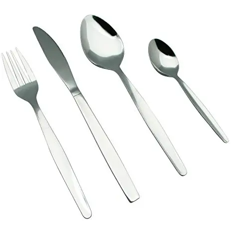 EXZACT EX826 24-teiliges Edelstahl Besteckset - 6 Gabeln, 6 Messer, 6 Esslöffel, 6 Teelöffel