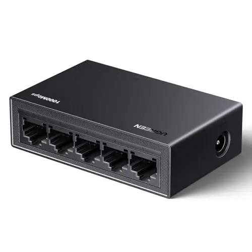 UGREEN 5-Port Gigabit Ethernet Switch, Plug & Play, für TV, Laptop, Router und Monitor