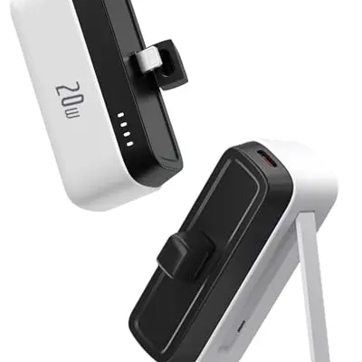 Gladgogo 5000mAh Mini Powerbank 20W PD für iPhone und AirPods - Weiß