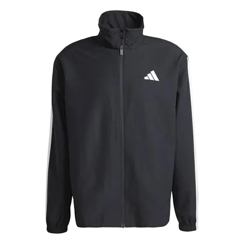 adidas 3 Stripes Woven Tracksuit für Herren, Schwarz, Größe M