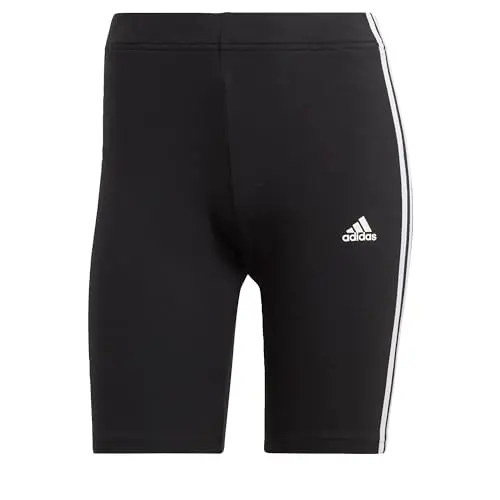 adidas Damen Bike Shorts Essentials 3-Stripes, Schwarz, M