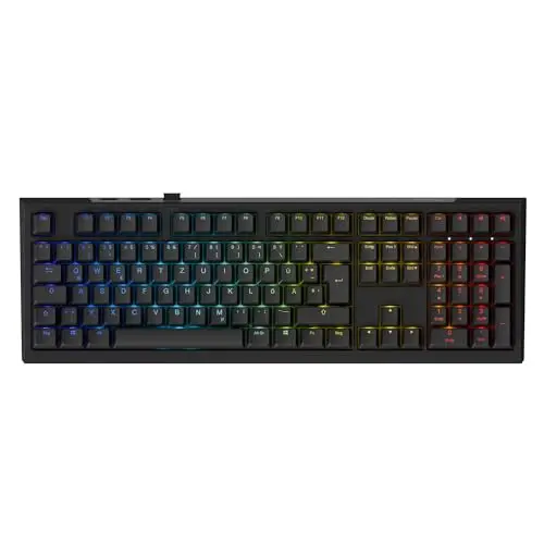 Ducky One X Wireless Gaming Tastatur Schwarz – Full-Size, RGB, ISO Deutsch