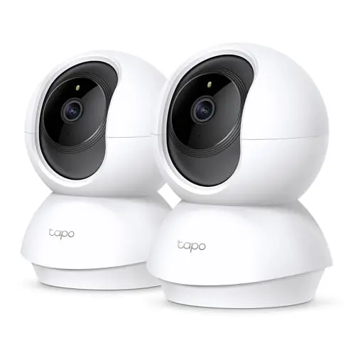 Tapo TP-Link C200P2 360° Innenüberwachungskamera, 1080P, Nachtsicht, Zwei-Wege-Audio, 2 Stück