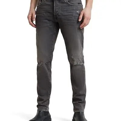G-STAR Herren 3301 Slim Jeans, Grau - Worn in Vulcano Crater, 31W/32L