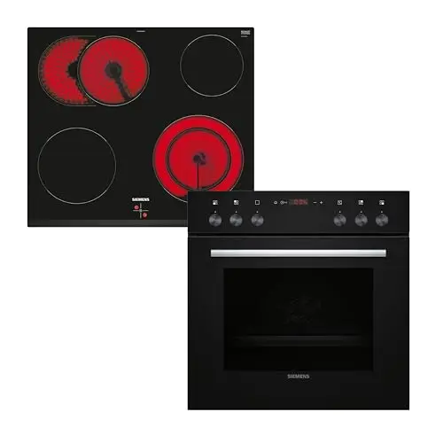 Siemens EQ110KA1B iQ100 Herd-Glaskeramik-Kochfeld 59,4 cm, Schnellaufheizung, 3D Heißluft, zuschaltbare Bräterzone