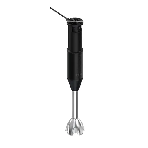 Haier Edelstahl Stabmixer 1000W mit variabler Geschwindigkeit & Pulsfunktion - Ideal für Suppen, Babybrei & Smoothies