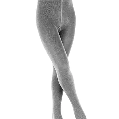 FALKE Unisex Kinder Strumpfhose Family K TI, einfarbig, grau, 152-164, nachhaltig