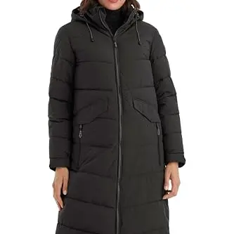 Killtec Damen Wintermantel in Daunenoptik mit Kapuze, Schwarz, Größe 44