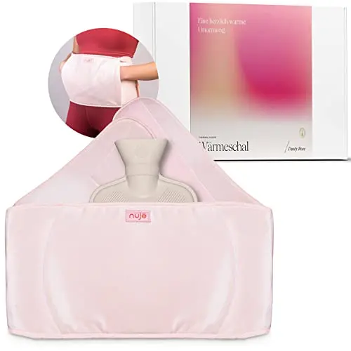 Nüjë Wärmflaschengürtel mit Geschenkverpackung – Wärmflasche zum Umbinden für Rücken, Bauch & Nacken